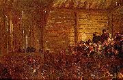 Adolph von Menzel Folk theatre in Tyrol oil painting reproduction